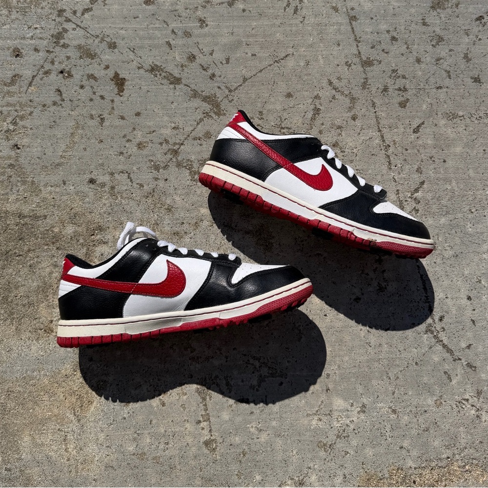 Nike Dunk Low Black / White / Red – Size 5Y (Women’s 6.5–7)